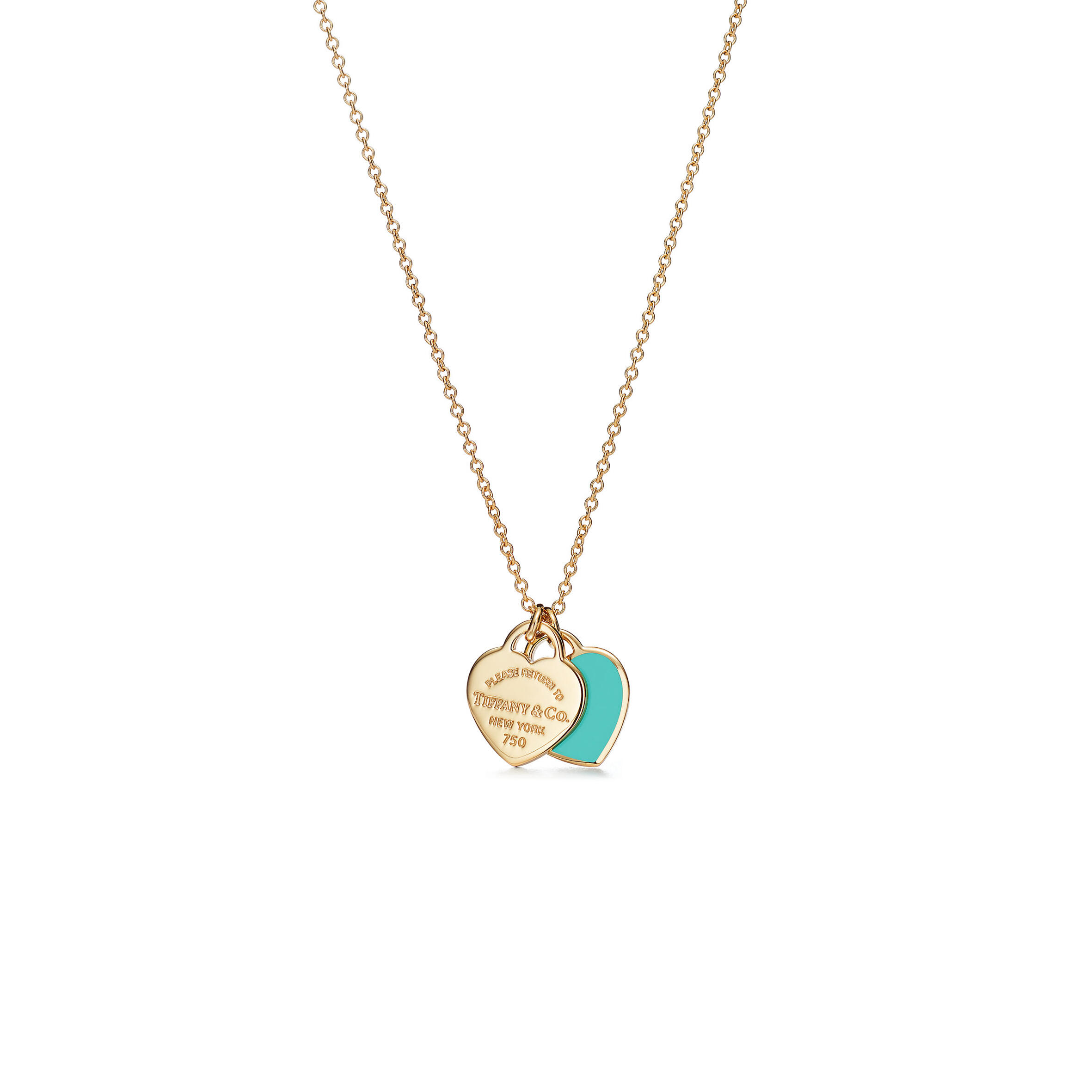 TIFFANY RETURN TO TIFFANY®MINI DOUBLE HEART TAG PENDANT 67800966